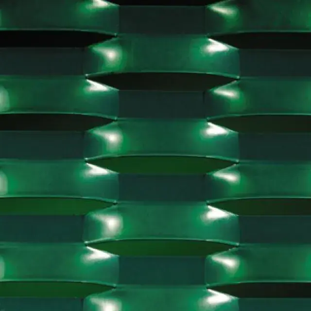 Échantillon de couleur verte transparente